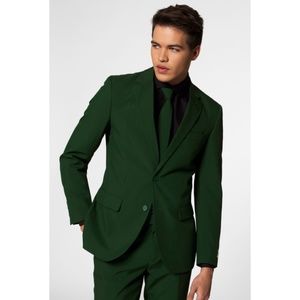 Opposuits Mens Glorious Green Trim Fit Full Suit